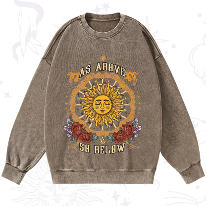 Purplehecate As Above So Below Washed Sweatshirt