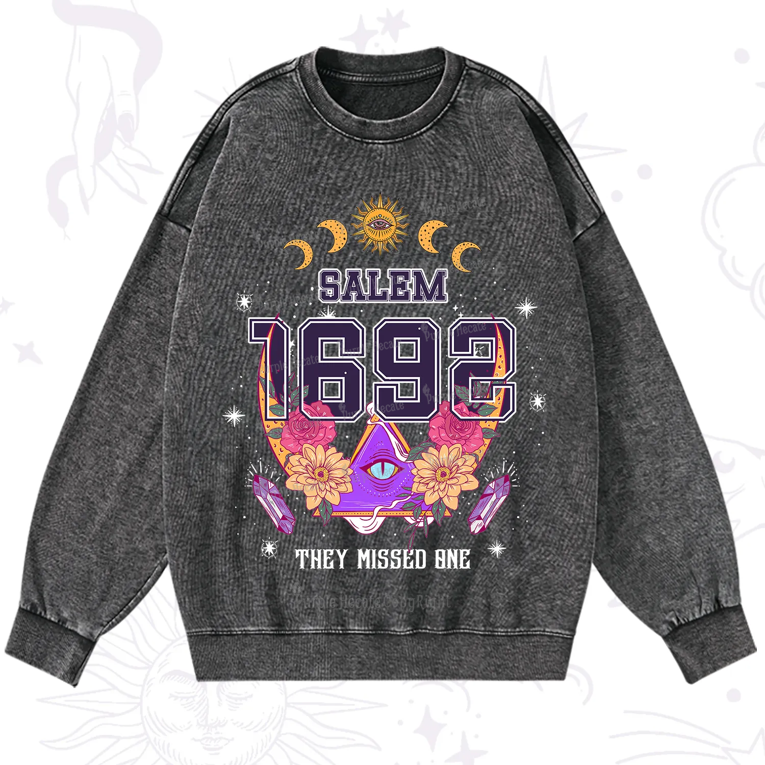 Purplehecate Salem 1692 They Missed One Washed Sweatshirt