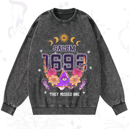 Purplehecate Salem 1692 They Missed One Washed Sweatshirt