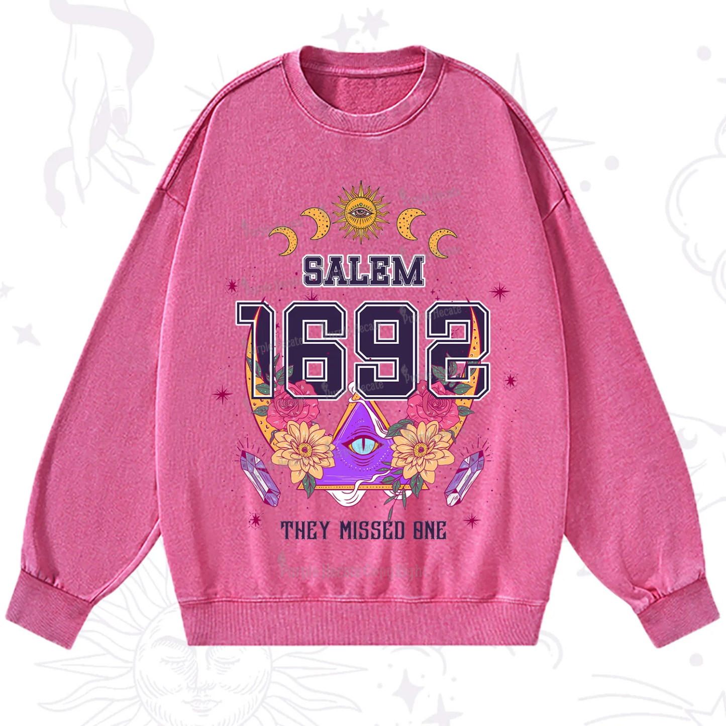 Purplehecate Salem 1692 They Missed One Washed Sweatshirt