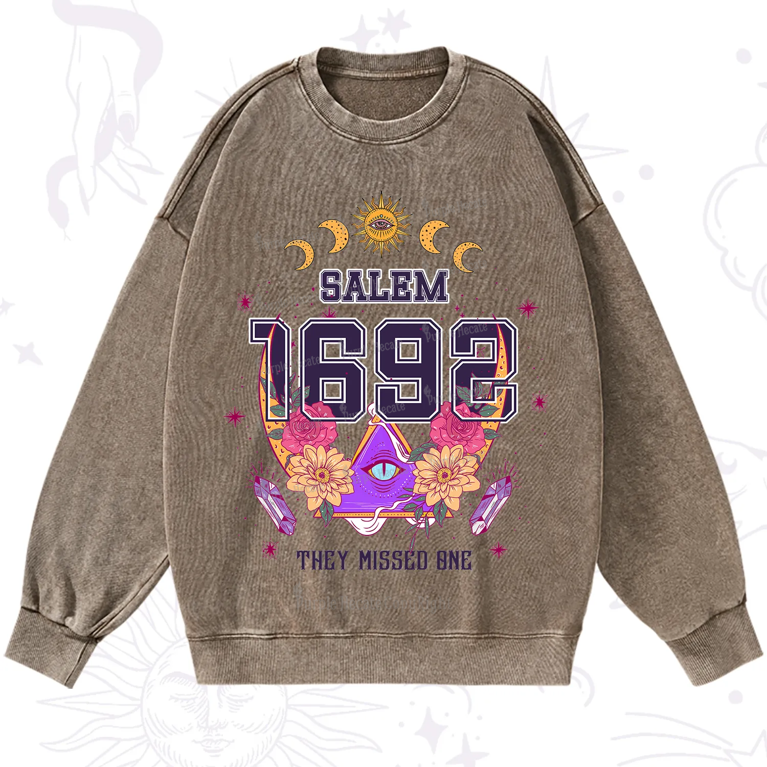 Purplehecate Salem 1692 They Missed One Washed Sweatshirt