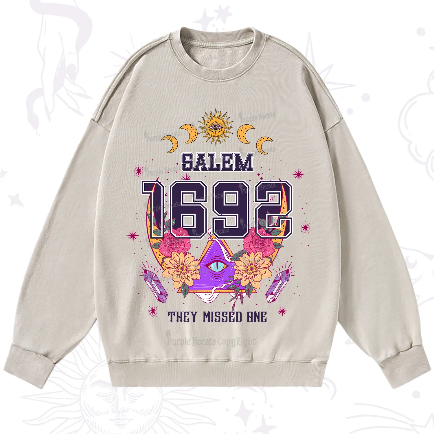 Purplehecate Salem 1692 They Missed One Washed Sweatshirt
