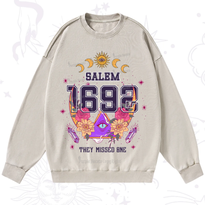Purplehecate Salem 1692 They Missed One Washed Sweatshirt