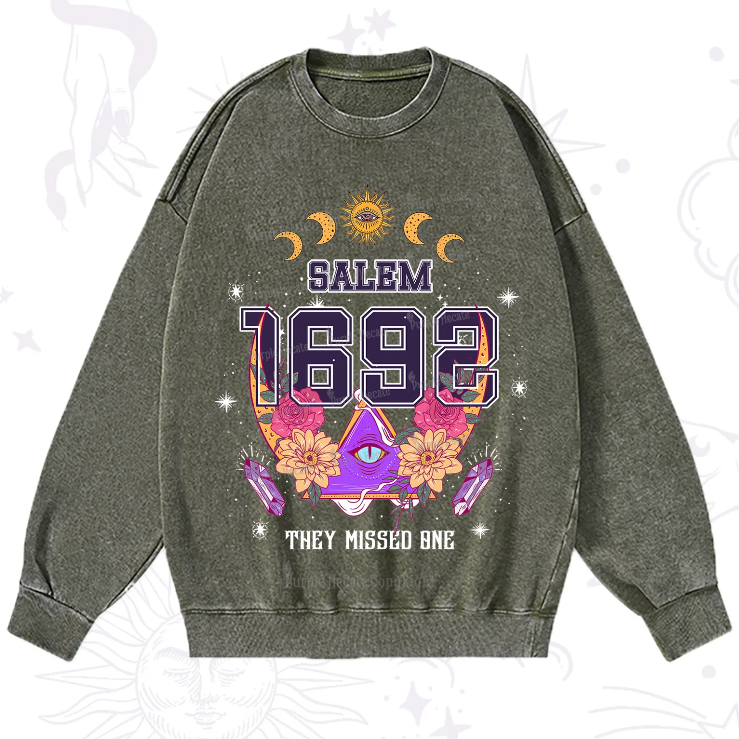 Purplehecate Salem 1692 They Missed One Washed Sweatshirt