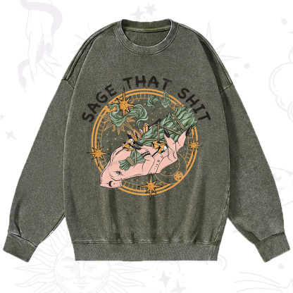 Purplehecate Smudge That Shit Washed Sweatshirt