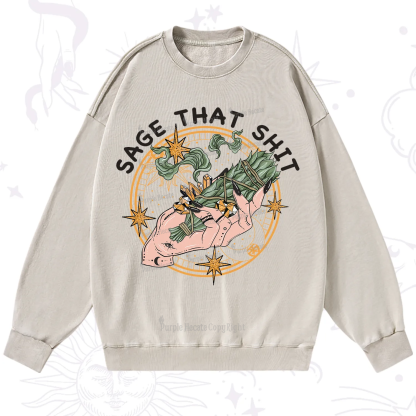 Purplehecate Smudge That Shit Washed Sweatshirt