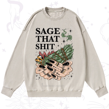 Purplehecate Smudge That Shit Washed Sweatshirt
