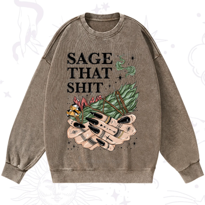 Purplehecate Smudge That Shit Washed Sweatshirt