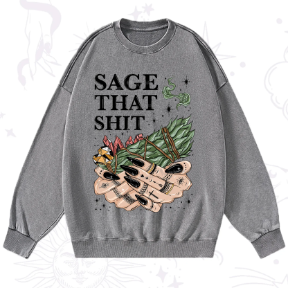 Purplehecate Smudge That Shit Washed Sweatshirt