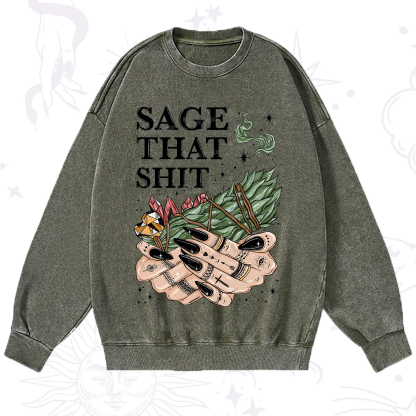 Purplehecate Smudge That Shit Washed Sweatshirt