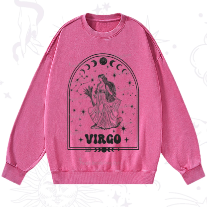 Purplehecate Zodiac Virgo Under the Stars Washed Sweatshirt