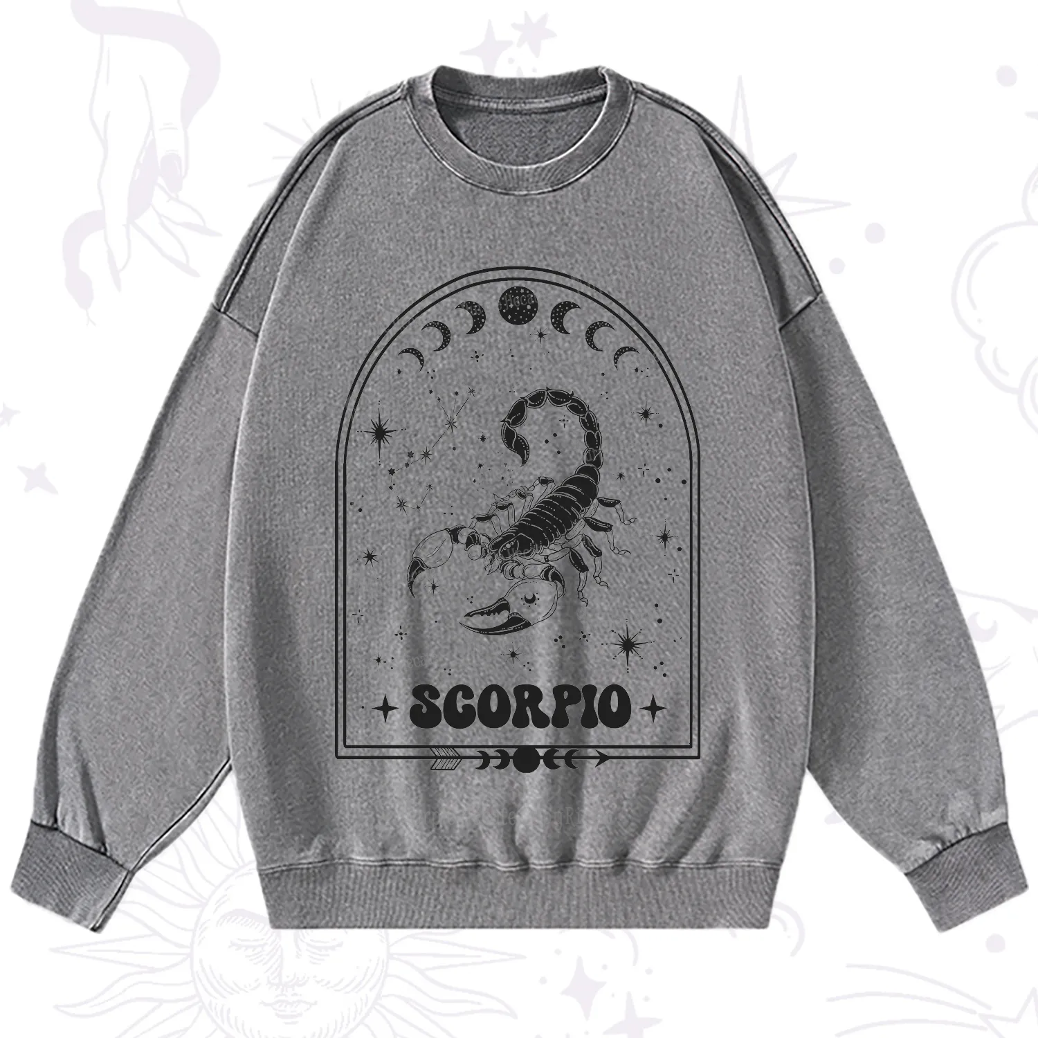 Purplehecate Zodiac Scorpio Under the Stars Washed Sweatshirt