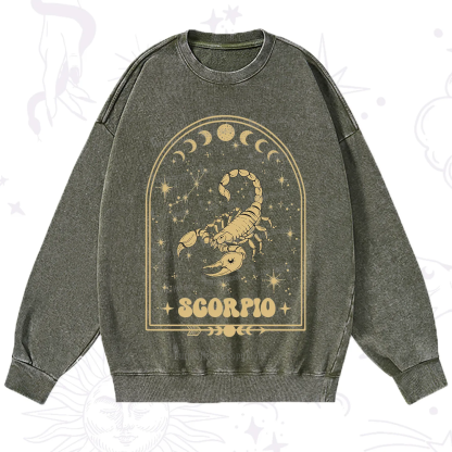 Purplehecate Zodiac Scorpio Under the Stars Washed Sweatshirt