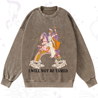 Purplehecate I Will Not Be Tamed Washed Sweatshirt