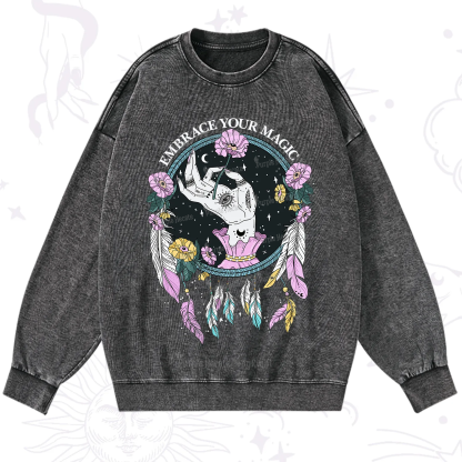Purplehecate Embrace Your Magic Washed Sweatshirt