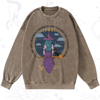 Purplehecate We Are the Granddaughters of the Witches You Could Not Burn Washed Sweatshirt