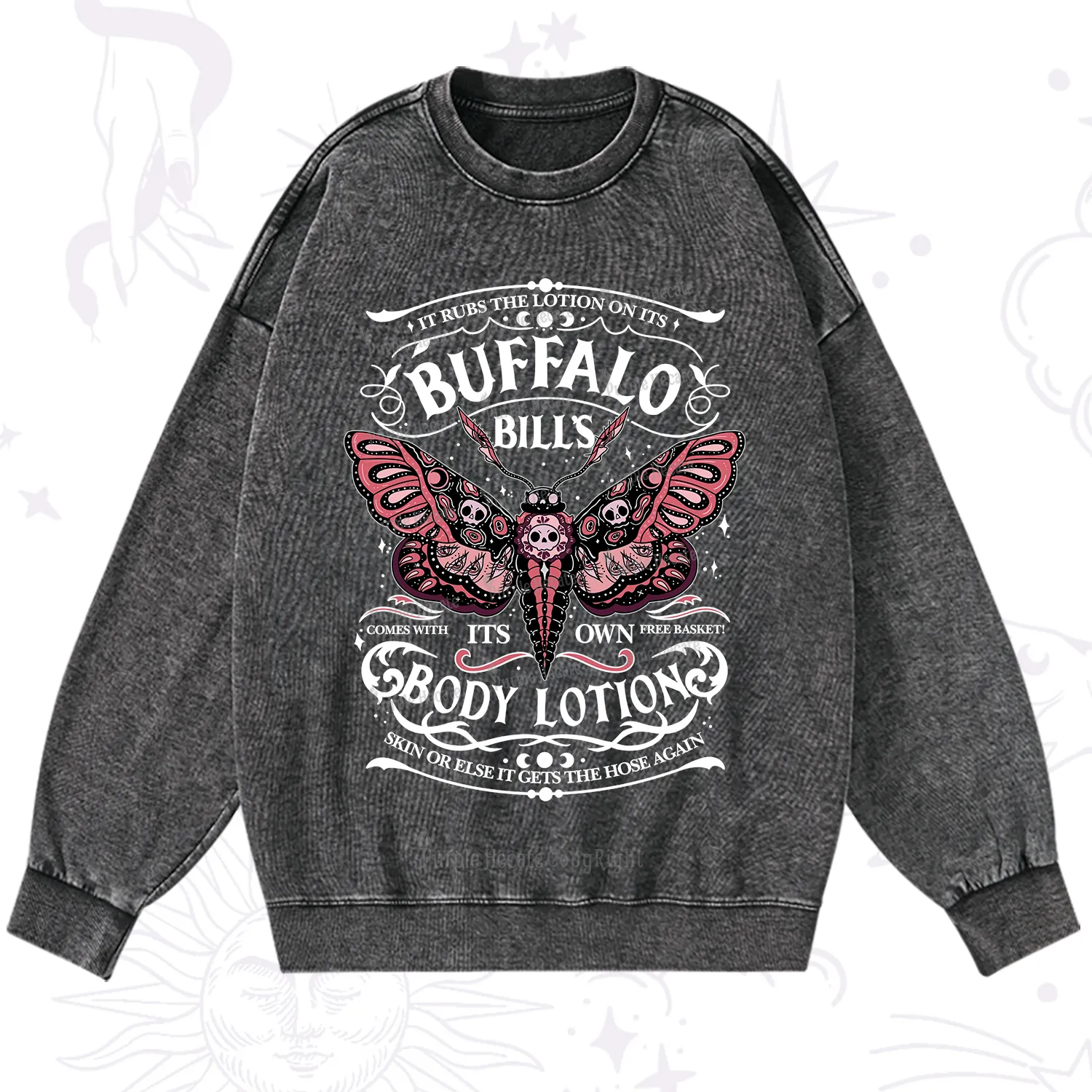 Purplehecate Buffalo Bill's Body Lotion Washed Sweatshirt