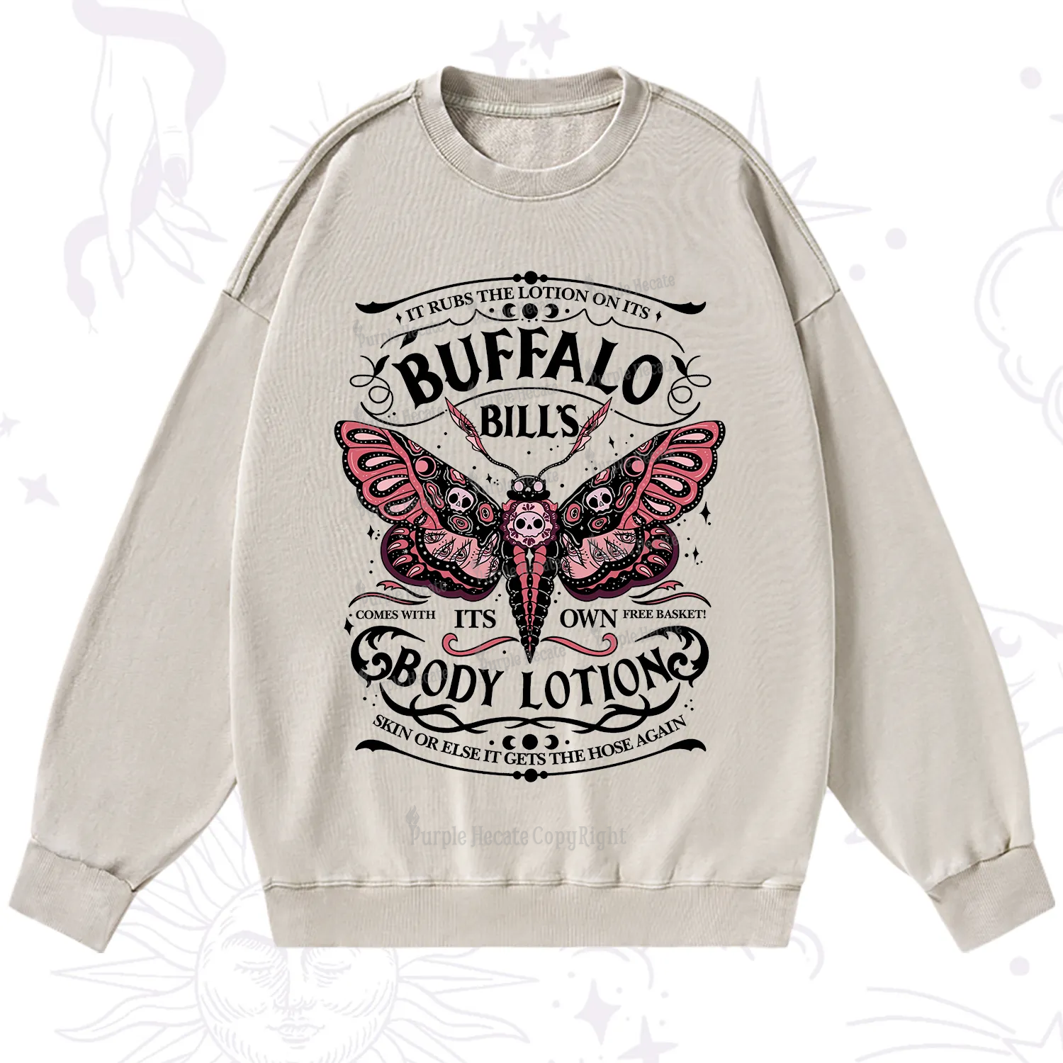 Purplehecate Buffalo Bill's Body Lotion Washed Sweatshirt