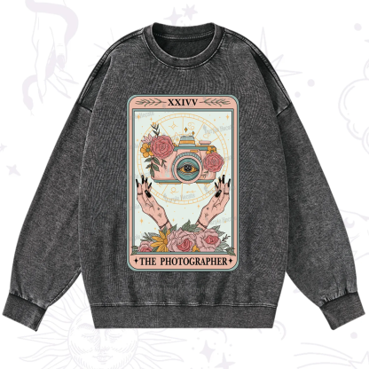 Purplehecate The Photographter Tarot Washed Sweatshirt