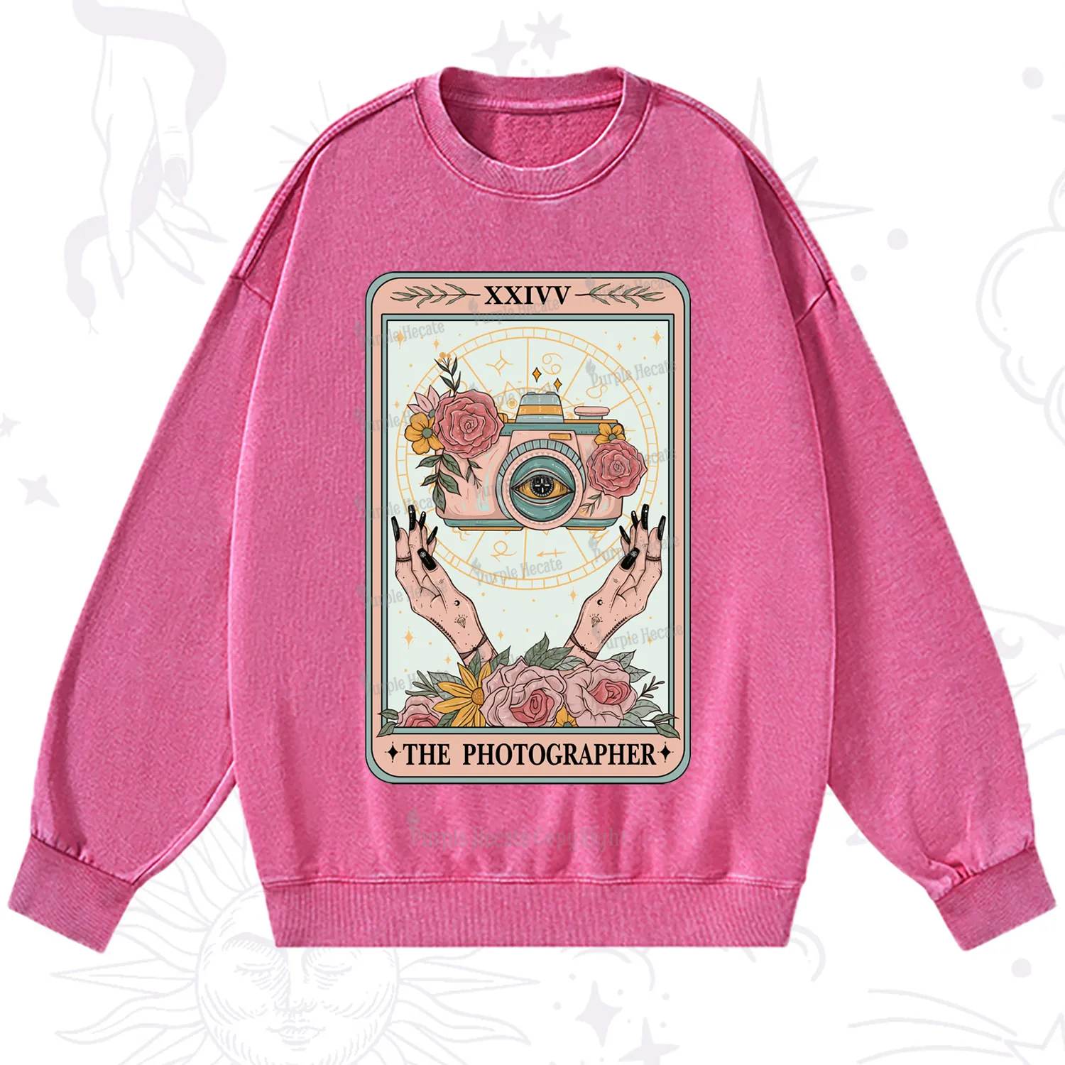 Purplehecate The Photographter Tarot Washed Sweatshirt