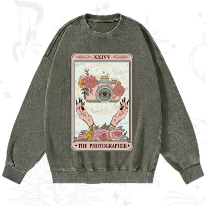 Purplehecate The Photographter Tarot Washed Sweatshirt