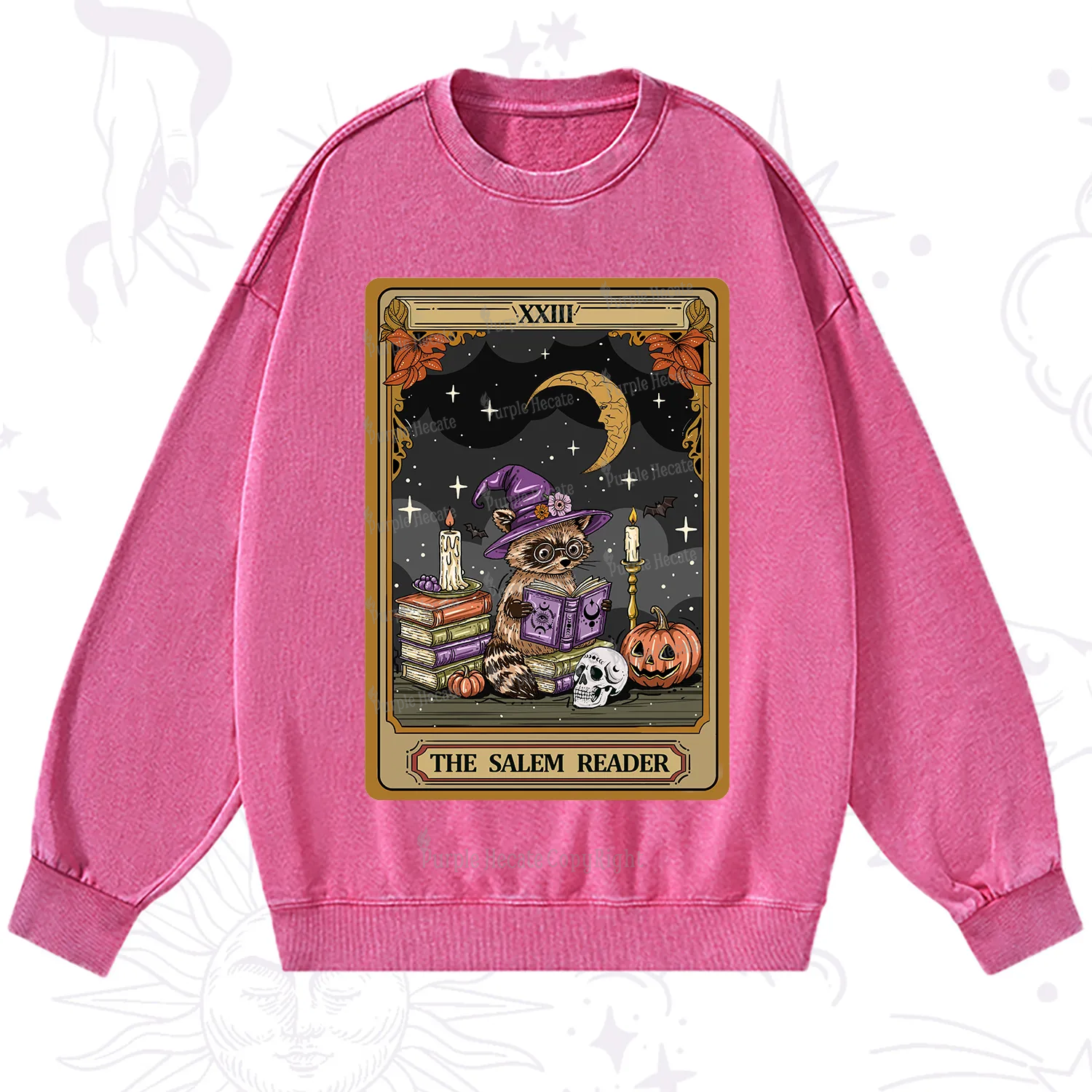 Purplehecate The Salem Reader Tarot Washed Sweatshirt
