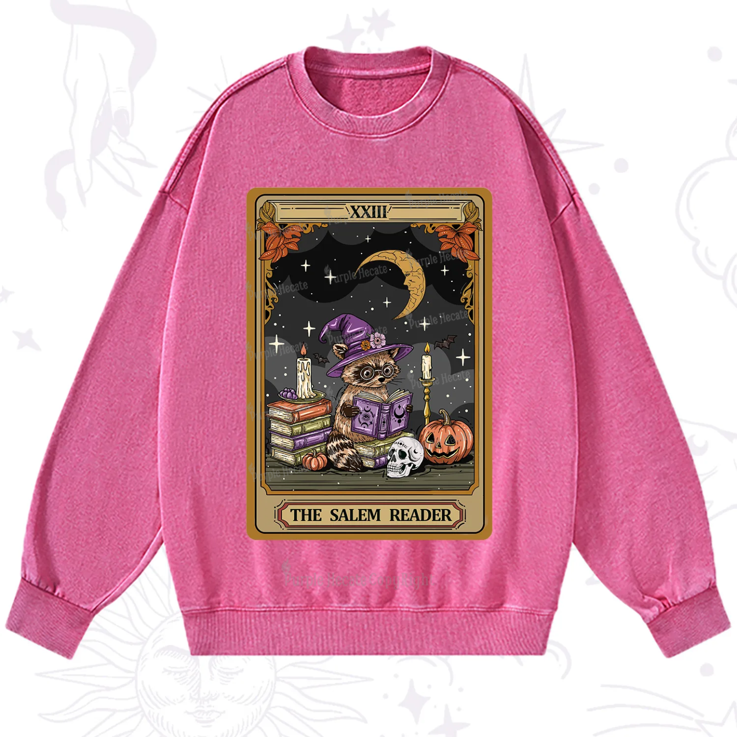Purplehecate The Salem Reader Tarot Washed Sweatshirt