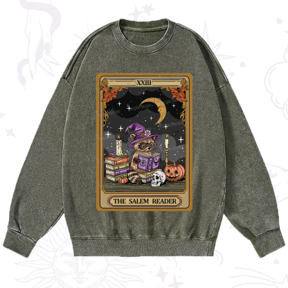 Purplehecate The Salem Reader Tarot Washed Sweatshirt