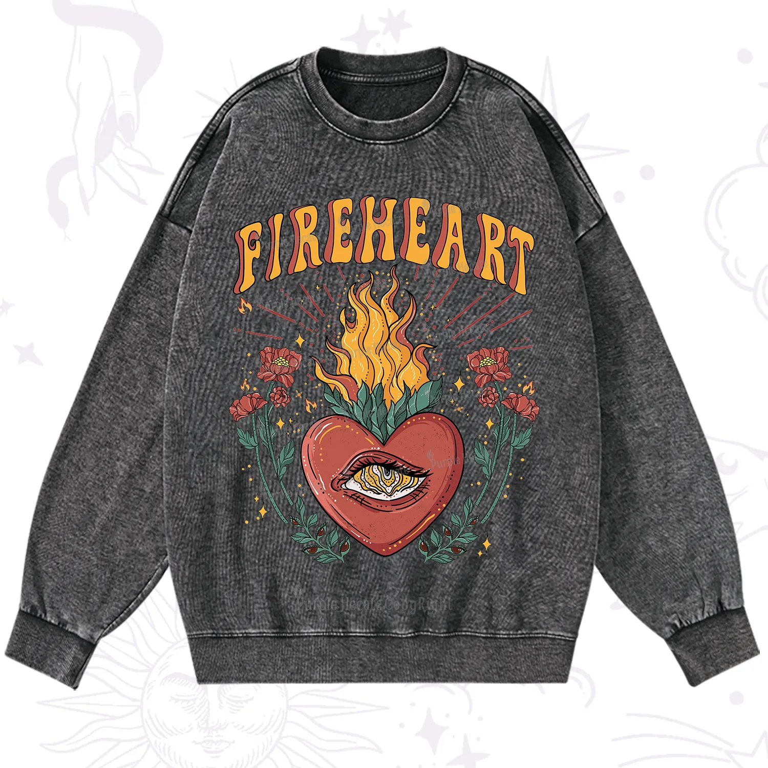 Purplehecate Fireheart Washed Sweatshirt
