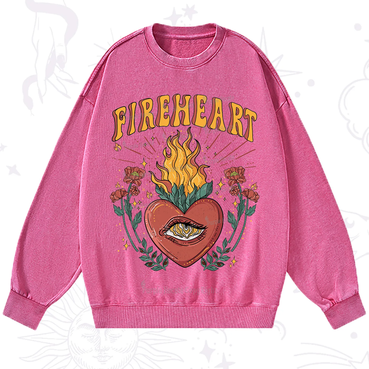 Purplehecate Fireheart Washed Sweatshirt