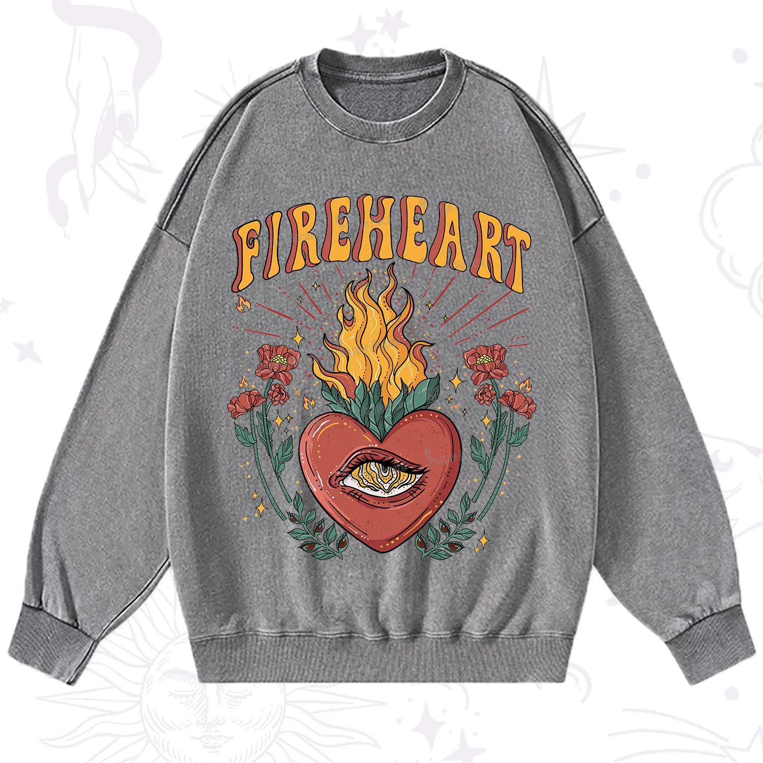 Purplehecate Fireheart Washed Sweatshirt