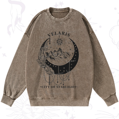 Purplehecate Moonlit Peaks of Starlight Washed Sweatshirt
