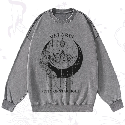 Purplehecate Moonlit Peaks of Starlight Washed Sweatshirt