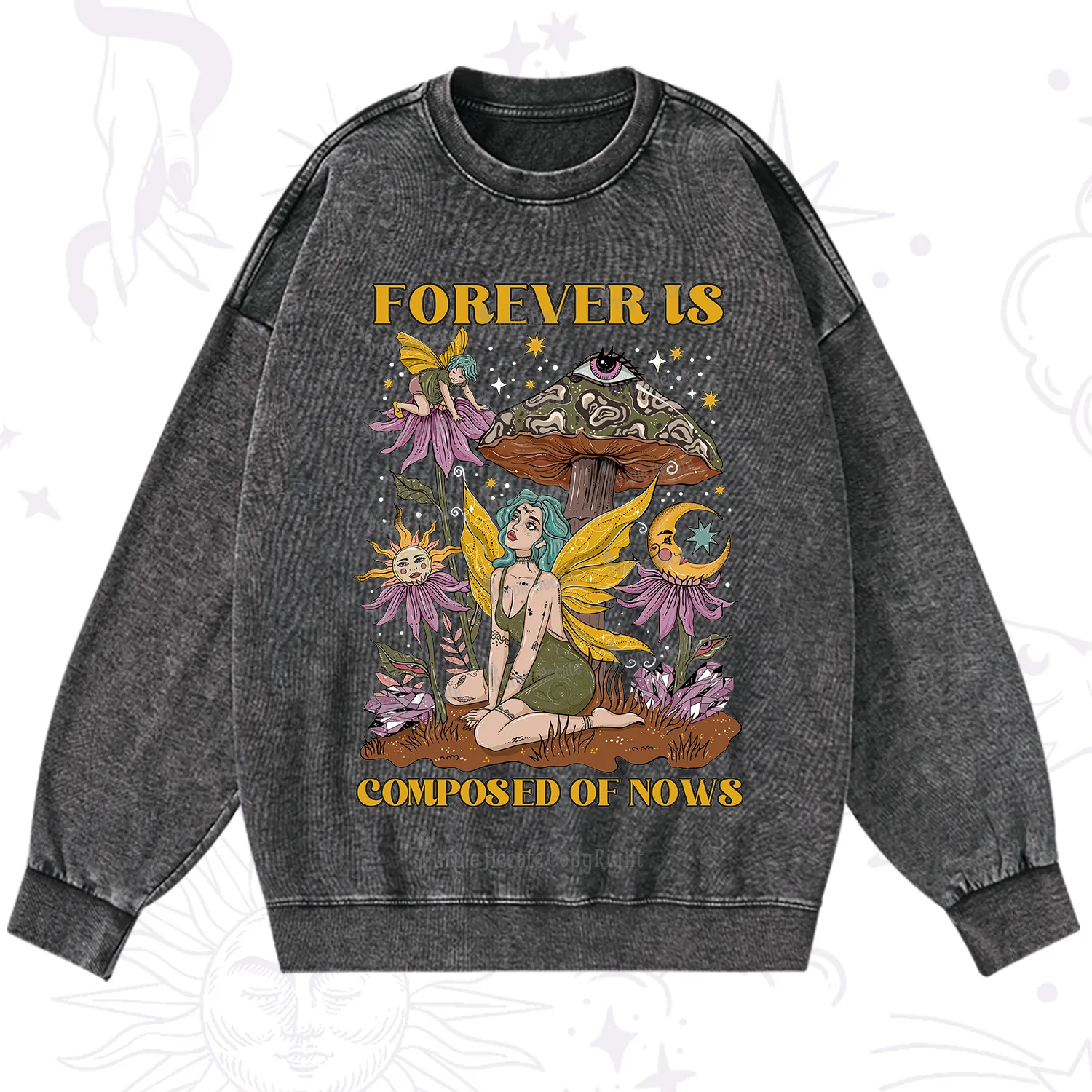 Purplehecate Forever Is Composed Of Nows Washed Sweatshirt