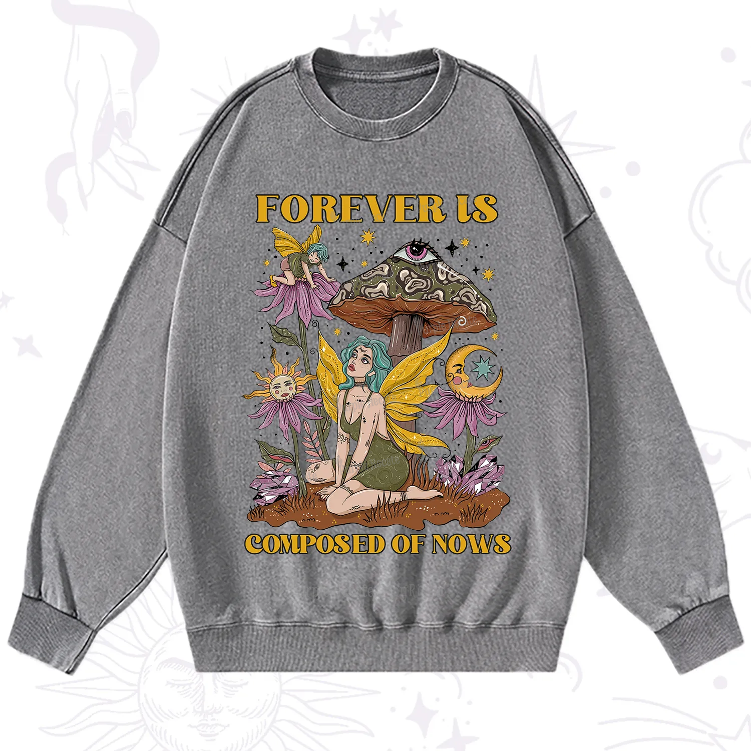 Purplehecate Forever Is Composed Of Nows Washed Sweatshirt
