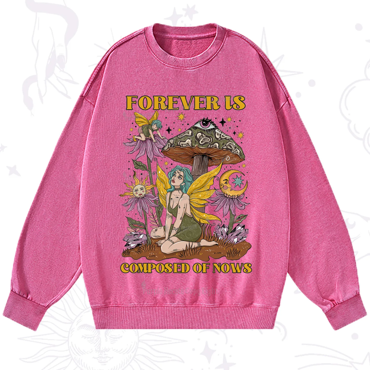 Purplehecate Forever Is Composed Of Nows Washed Sweatshirt