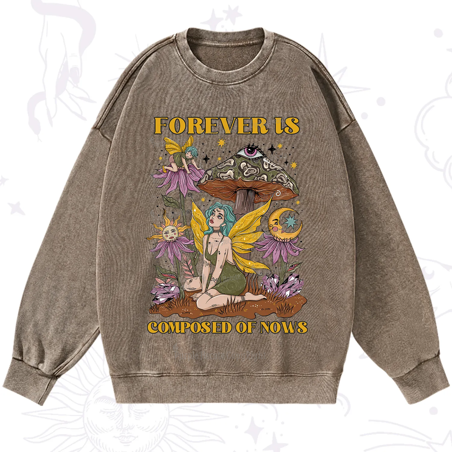 Purplehecate Forever Is Composed Of Nows Washed Sweatshirt