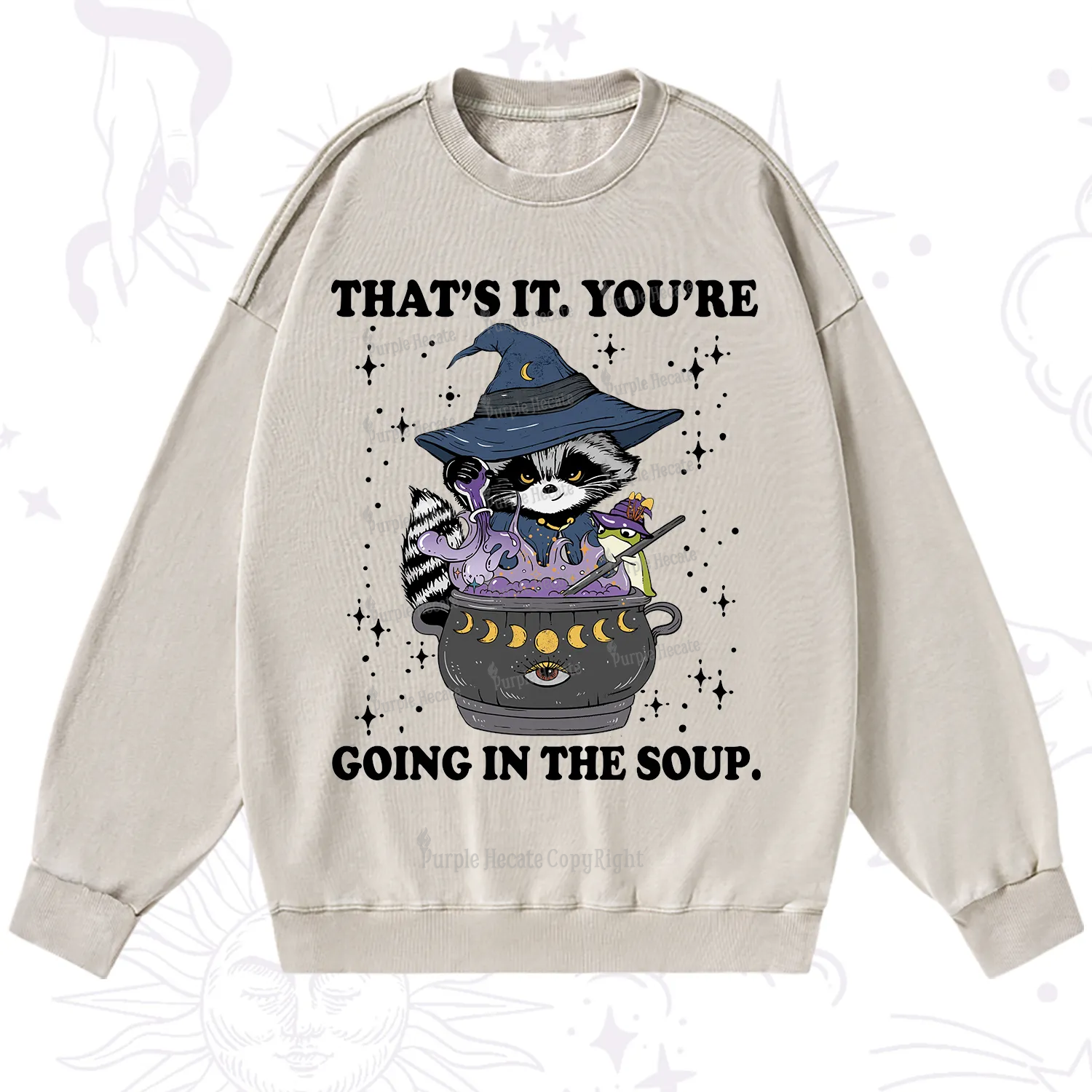 Purplehecate That's It You're Going In The Soup Washed Sweatshirt