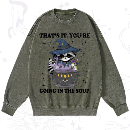 Purplehecate That's It You're Going In The Soup Washed Sweatshirt