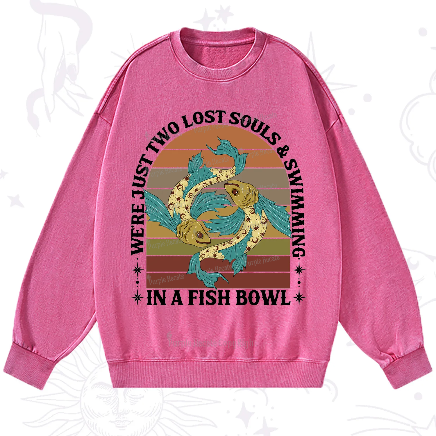 Purplehecate We're Just Two Lost Souls Swimming In A Fish Bowl Washed Sweatshirt