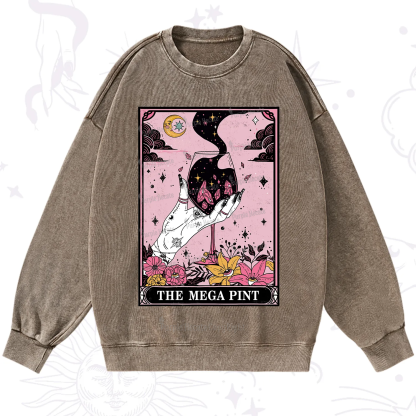 Purplehecate The Mega Pint Tarot Card Washed Sweatshirt