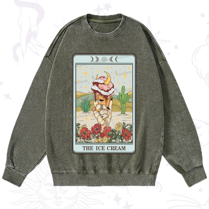 Purplehecate The Ice Cream Tarot Washed Sweatshirt