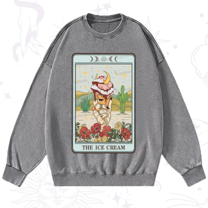 Purplehecate The Ice Cream Tarot Washed Sweatshirt