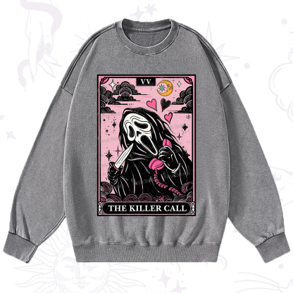Purplehecate The Killer Call Tarot Washed Sweatshirt