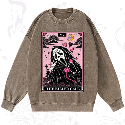 Purplehecate The Killer Call Tarot Washed Sweatshirt