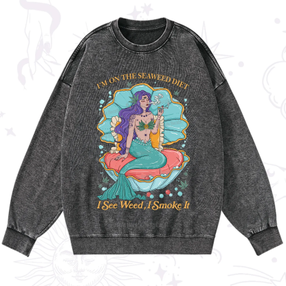 Purplehecate I See Weed I Smoke It Washed Sweatshirt
