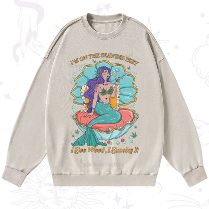 Purplehecate I See Weed I Smoke It Washed Sweatshirt