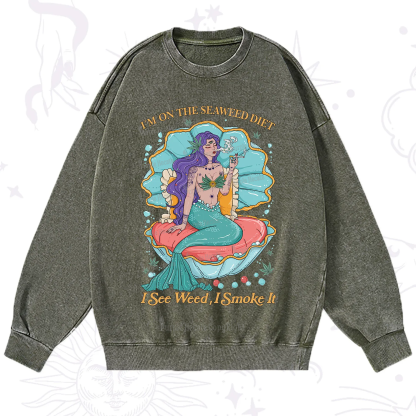 Purplehecate I See Weed I Smoke It Washed Sweatshirt