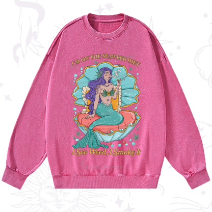 Purplehecate I See Weed I Smoke It Washed Sweatshirt