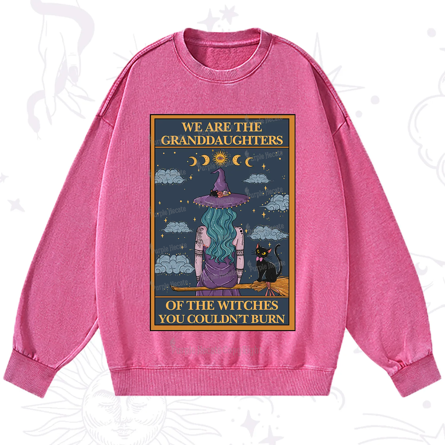 Purplehecate The Witches You Couldn't Burn Washed Sweatshirt